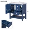 Transitional Style Bathroom Vanity Cabinet Combo With Ceramic Sink - Blue - Image 9