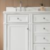 Freestanding Single Sink Bathroom Vanity With Solid Wood Construction And Engineered Marble Top - White - Image 8