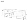 Modern TV Stand For TV Up To 70", TV Cabinet With 1 Drawer, 2 Cabinets And Metal Legs, Handles And Anti-Tip Device For Living Room - White - Image 2