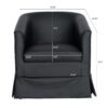 27.36" Wide Swivel Chair - Black - Image 14