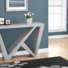 Accent Console Table For Entryway, Contemporary, Elegant Design - Gray - Image 2
