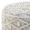 Coates - Round Macrame Pouf - Natural - Image 3
