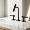 2 Handles Widespread 8" Bathroom Faucet With Solid Brass Construction - Matte Black - Image 5