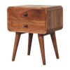 Curved Bedside Table - Caramel - Image 3