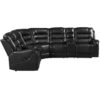 Manual Reclining Sectional Sofa Set L Shaped Symmetrical Motion Sofa Corner Couch Sets With Storage Boxes, 4 Cup Holders And LED Light Strip For Living Room - Black - Image 14