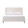 Harper - King Tall Headboard Upholstered Bed, High Headboard, Elegant Simplicity, No Box Spring Needed - Cream White - Image 16