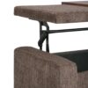 Bretton - Lift Top Storage Ottoman - Deep Umber Brown - Image 8