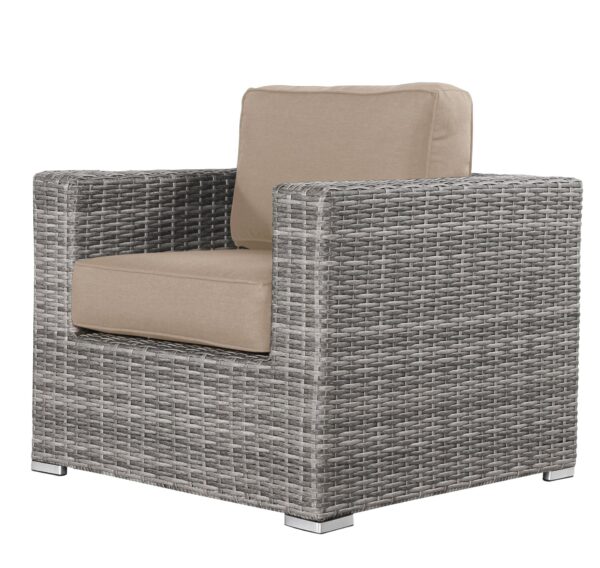 Patio Chair With Cushions, Durable Cushions - Gray Mix