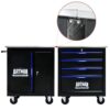 4 Drawer Multifunctional Tool Cart With Wheels - Black / Blue - Image 13