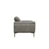 Onyx - Leather Loveseat - Gray - Image 3