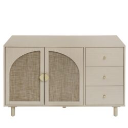 2 Door 3 Drawer Cabinet, Suitable For Bedroom - Natural