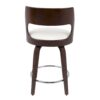Cecina - Mid-Century Modern Counter Stool With Swivel (Set of 2) - Cherry / White - Image 5
