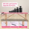 Massage Table Portable Massage Bed Lash Bed & Carrying Case Spa Table Height Adjustable, Salon Bed Face Cradle Bed - Pink - Image 7