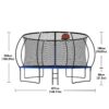 Pumpkin 14 Ft Outdoor Trampoline With Basketball Hoop Enclosure Net Ladder And Metal - Black / Blue - Image 3