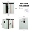 Outdoor Metal Storage Shed With Window - White - Image 9