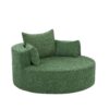 360° Swivel Chair Accent Barrel Chair Swivel Round Sofa Chair With 3 Removable Pillows For Living Room, Office And Hotel - Green - Image 17