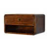 Curve Floating Bedside Table - Chestnut - Image 2