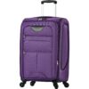 Softside Luggage Expandable 3 Piece Set Suitcase Upright Spinner Softshell Lightweight Luggage Travel Set - Purple - Image 19