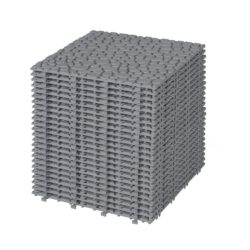 Interlocking Deck Tiles Plastic Waterproof Outdoor All Weather Anti-Slip Bathroom Shower Balcony Porch Strong Weight Capacity Upto 440 Lbs, Pebble Stone Pattern Pack Of 24 - Gray