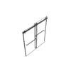 Frameless Shower Door, Double Sliding Shower Door, Clear Tempered Glass Shower Enclosure With Square Rail, Double Side Easy Clean Coat, Finished With Buffer - Matte Black - Image 16
