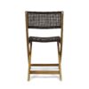 Evergreen - Outdoor Wooden Bistro Chair With Wicker Back - Brown - Image 12