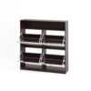 Modern Freestanding Shoe Storage Cabinet With 4 Flip Drawers - Walnut - Image 18