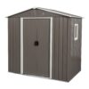 Outdoor Metal Storage Shed With Window - Gray - Image 5