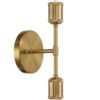 Reverie - Double Lights Bathroom Wall Sconce Over Mirror - Clear / Gold - Image 3