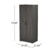 Danbury - Wood Wardrobe - Gray - Image 3