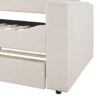 Twin Size Upholstered Daybed With Storage Armrests, Trundle And Latest Integrated Bluetooth Audio System - Beige - Image 13