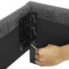 King Size Squares Upholstered Platform Bed - Gray - Image 8
