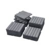 20 Piece Interlocking Deck Tiles Striped Pattern, Square Acacia Hardwood Outdoor Flooring For Patio, Bancony, Pool Side - Light Gray - Image 46