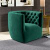 Delaney - Swivel Stylish Chair - Green - Image 14
