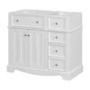 Bathroom Vanity Without Basin Sink, Frame Bathroom Storage Cabinet, Freestanding Vanity With 3 Drawers & Adjustable Shelf (Not Include Basin Sink) - White - Image 3