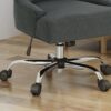 Glory Diamond Tufted Upholstered Office Chair With Rolling Casters And Sloped Arms - Dark Gray / Chrome - Image 8