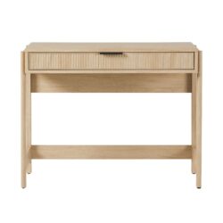 Transitional Reeded Writing Desk With Drawer - Oak