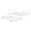 Full Size Daybed With Curved Handle Design And Twin Size Trundle - White - Image 2