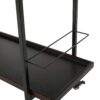 Modern Industrial Bar Cart With Shelving And Rolling Casters - Walnut - Image 15