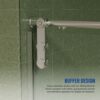 Frameless Shower Door, Sliding Shower Door, Premium 5 / 16" (8 Mm) Thick Tempered Glass Shower Enclosure With Towel Bar, Double Side Easy Clean Coat, Finished With Buffer - Brushed Nickel - Image 5