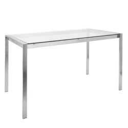 Fuji - Contemporary Dining Table I Glass Top - Clear