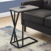 Accent Table, C - Shaped, Contemporary & Stylish - Gray - Image 10