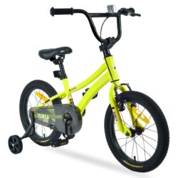 Kids Bike, 16" Kids' Bicycle With Training Wheels For Boys Age 4-7 Years - Yellow