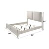 Laveda - Boucle Eastern King Bed With LED - Light Gray / White - Image 5