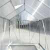 6.3'x6.2'x7' Polycarbonate Greenhouse, Heavy Duty Outdoor Aluminum Walk-In Green House Kit With Rain Gutter, Vent And Door For Backyard Garden - Aluminium - Image 13
