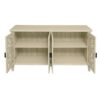 Hollowed Out Cabinet With 4 Doors, Suitable For Bedroom - Natural - Image 17