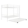 Twin Over Twin Bunk Bed With Trundle, Can Be Divided Into Two Beds, No Box Spring Needed - White - Image 9