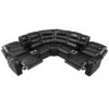 Manual Reclining Sectional Sofa Set L Shaped Symmetrical Motion Sofa Corner Couch Sets With Storage Boxes, 4 Cup Holders And LED Light Strip For Living Room - Black - Image 13