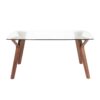 Folia - Mid-Century Modern Dining Table - Walnut / Clear - Image 5