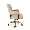 Zealous - Upholstered Office Chair With Curved Arms And Nailhead Accents - Wheat - Image 5
