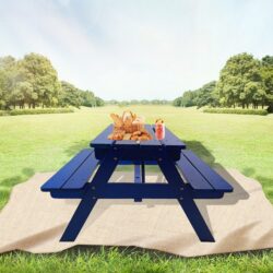 Durable Children's Dining Table And Chairs Set Multi Functional - Blue